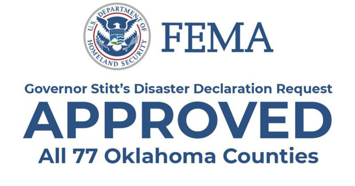 Disaster Declaration Request Approved for Oklahoma Oklahoma Rural